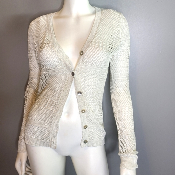 Studio Y White Cardigan size Small with tags - Picture 5 of 12